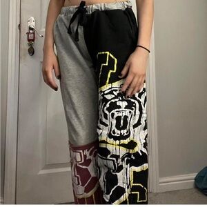 Jaded London Tiger Print Gray Sweatpants Straight Leg Small